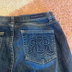 Rock & Republic Logo Print Denim